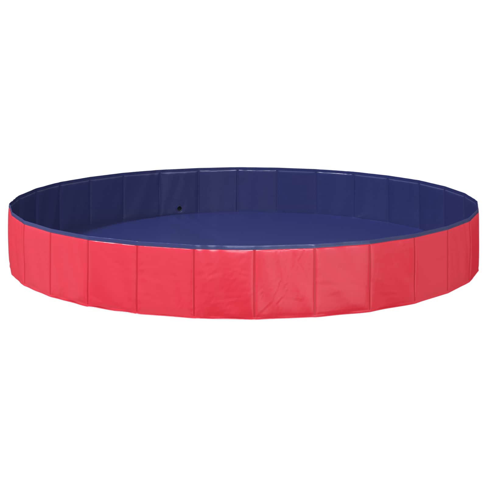 vidaXL Basen dla Psów czerwony Ø300 x 38 cm Gruby PVC