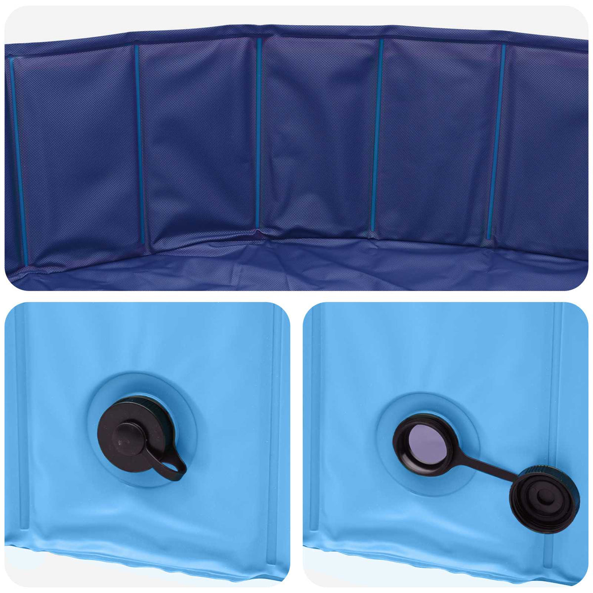 vidaXL Basen dla Psów Ø200 x 30 cm Gruby PVC niebieski