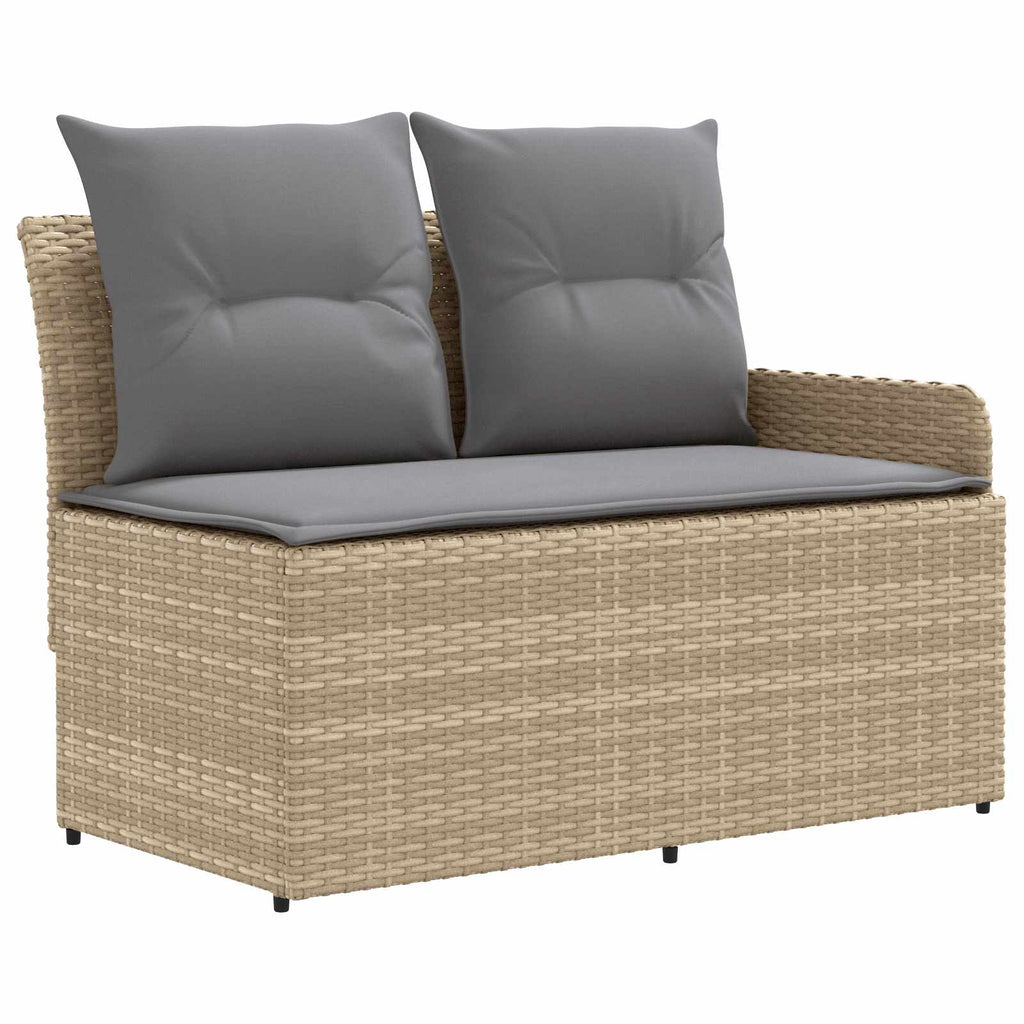 vidaXL Zestawy mebli z poduszką 4 pcs Beżowy i jasnoszary Rattan PE