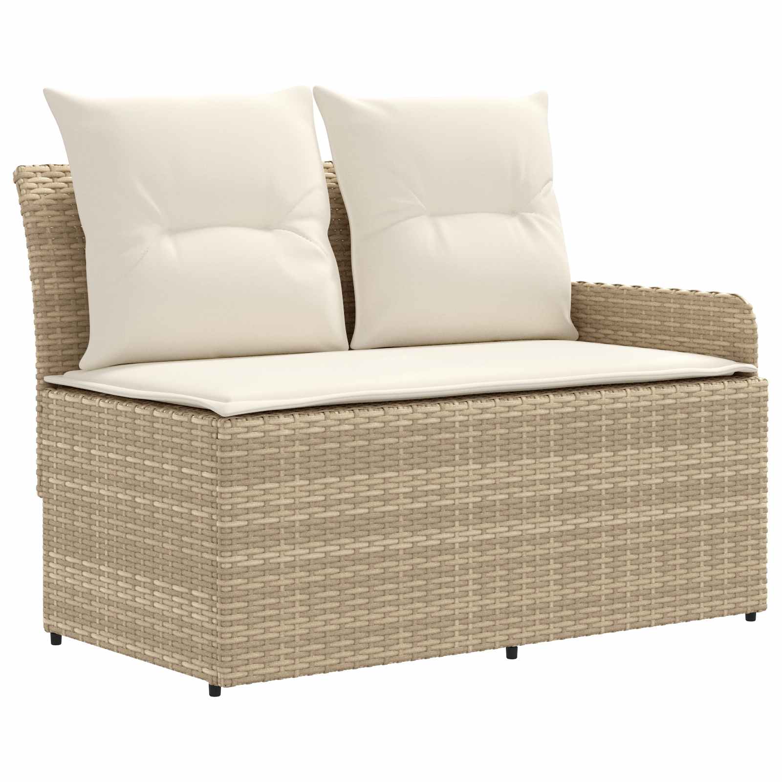 vidaXL Zestawy mebli z poduszką 4 pcs Beżowy i kremowy Rattan PE