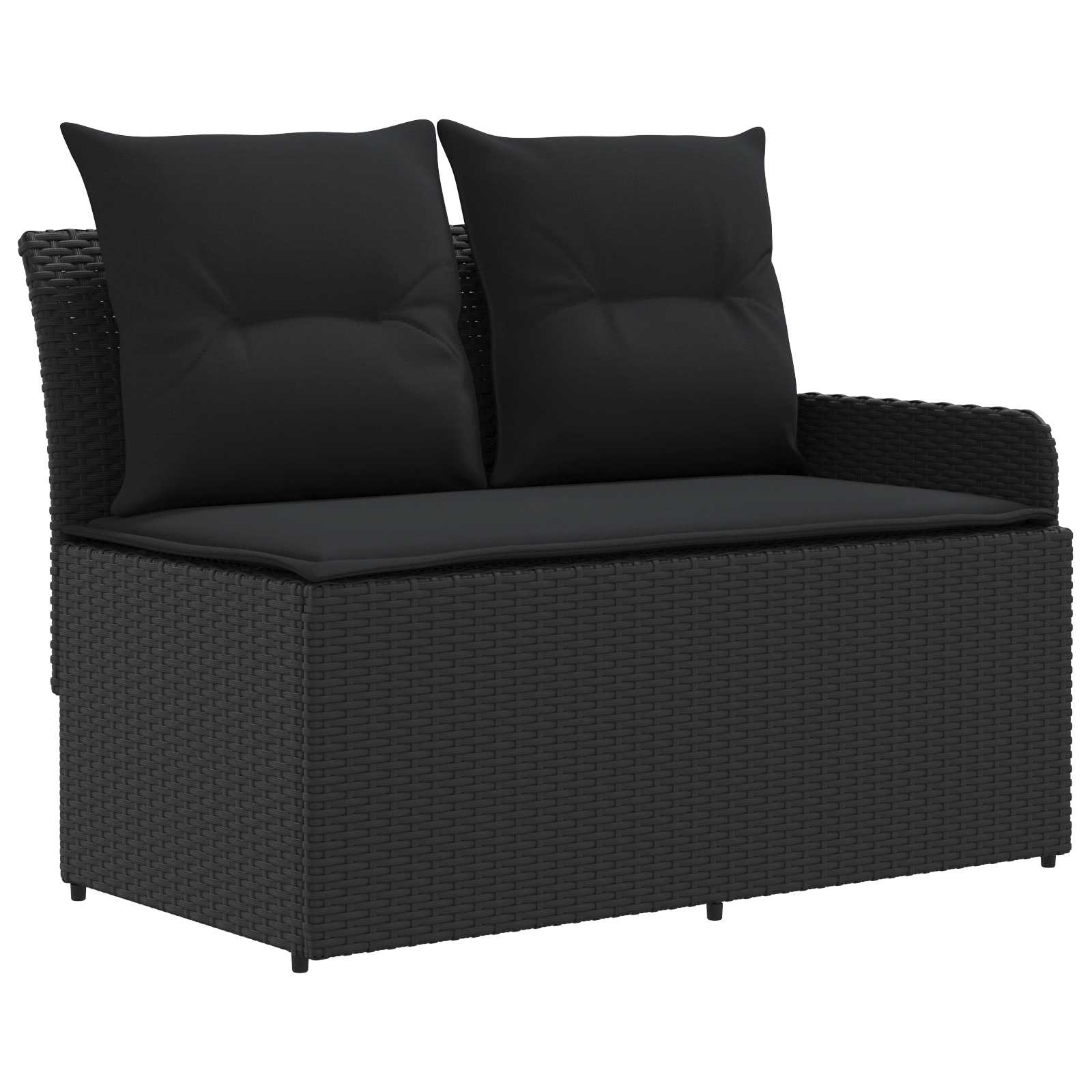 vidaXL Zestawy mebli z poduszką 6 pcs Czarny Rattan PE