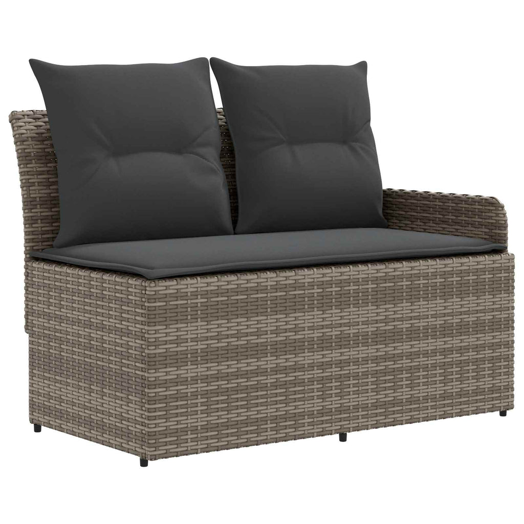 vidaXL Zestawy mebli z poduszką 6 pcs Szary i ciemnoszary Rattan PE