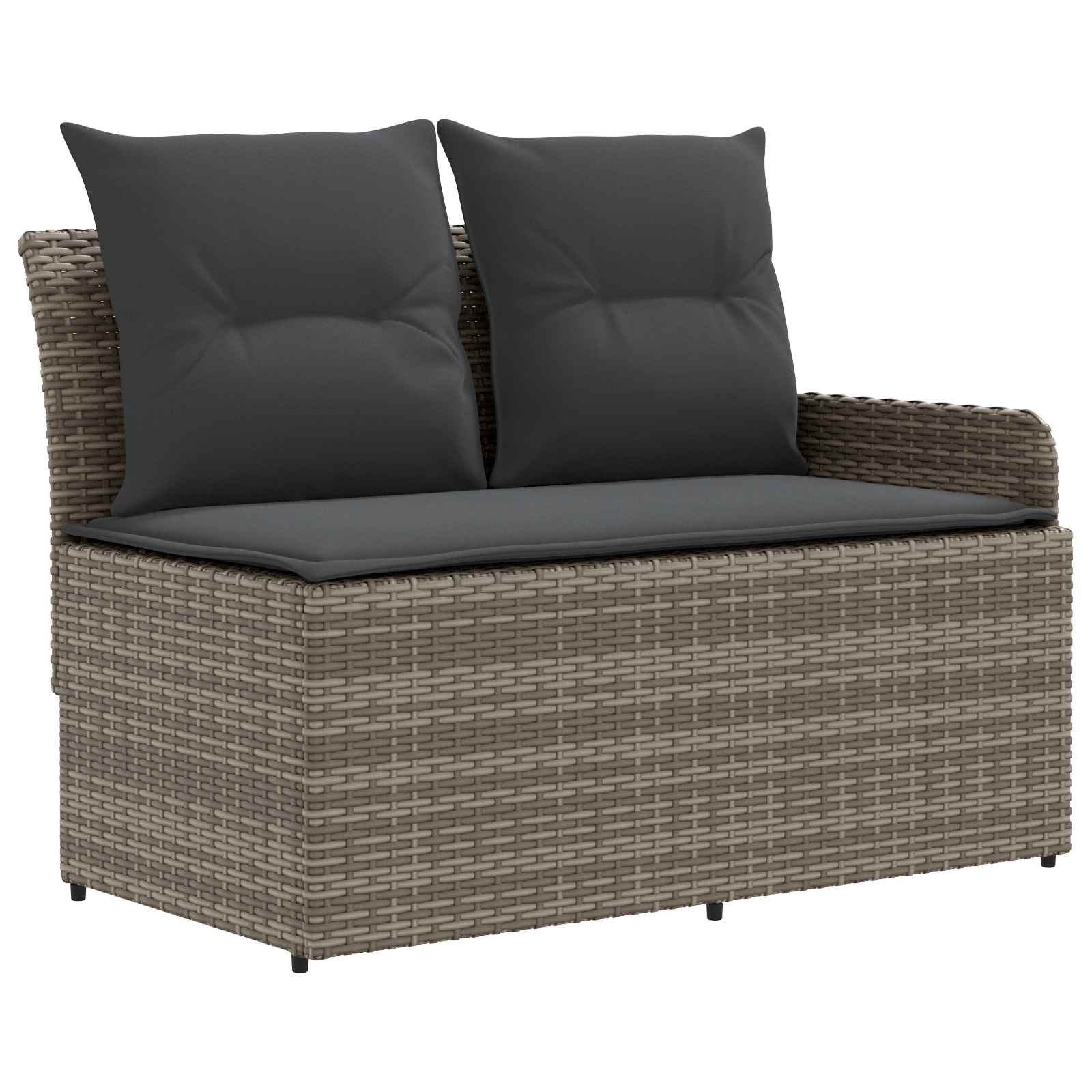 vidaXL Zestawy mebli z poduszką 8 pcs Szary i ciemnoszary Rattan PE