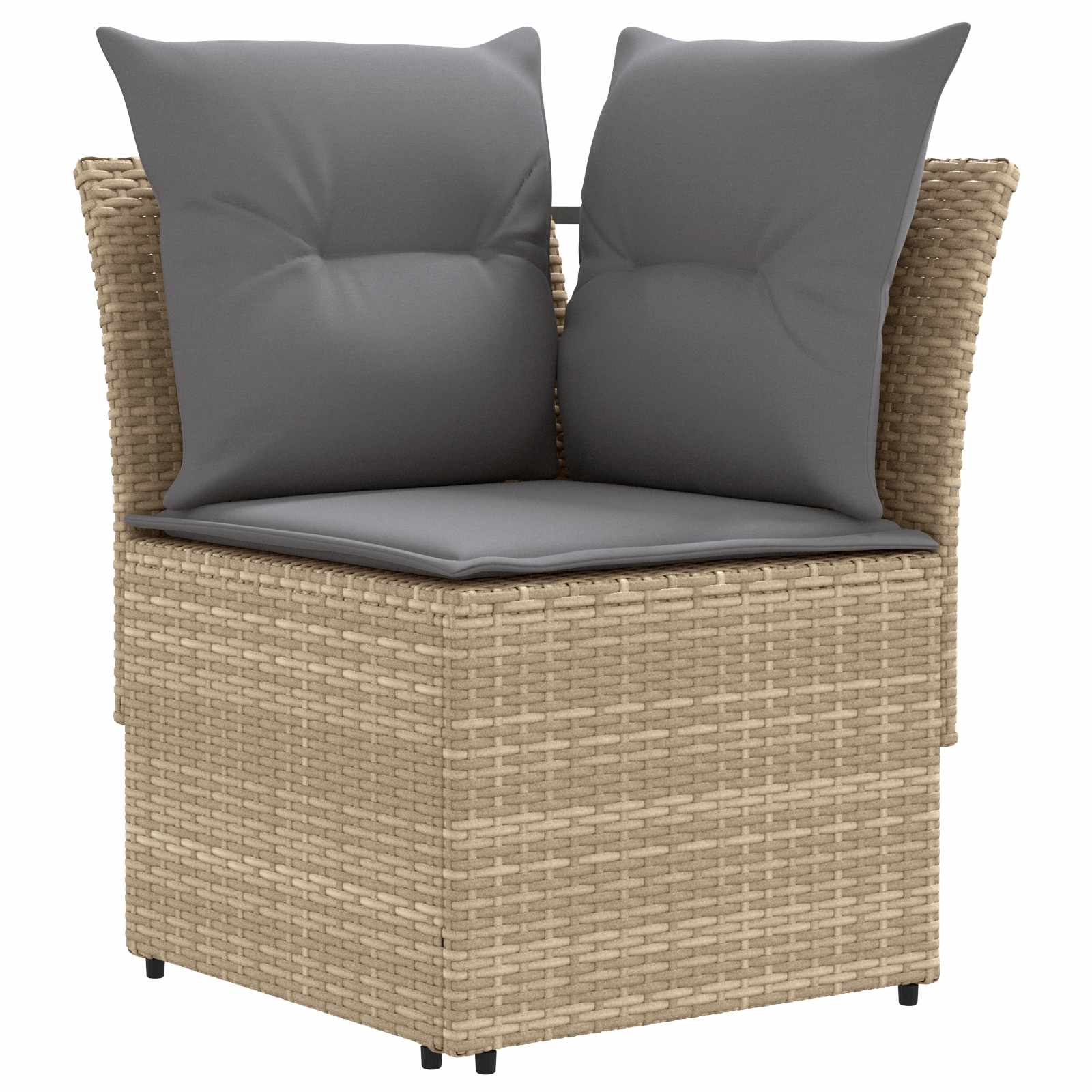 vidaXL Zestawy mebli z poduszką 5 pcs Beżowy i jasnoszary Rattan PE