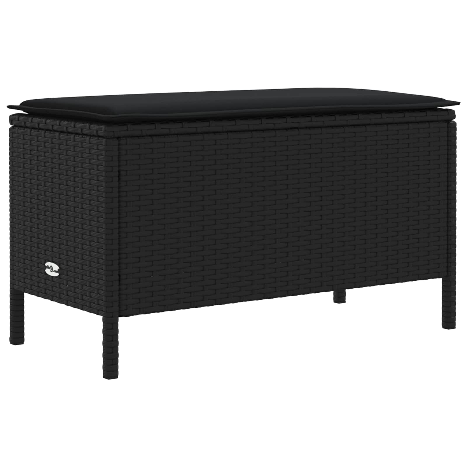 vidaXL Zestawy mebli z poduszką 7 pcs Czarny Rattan PE