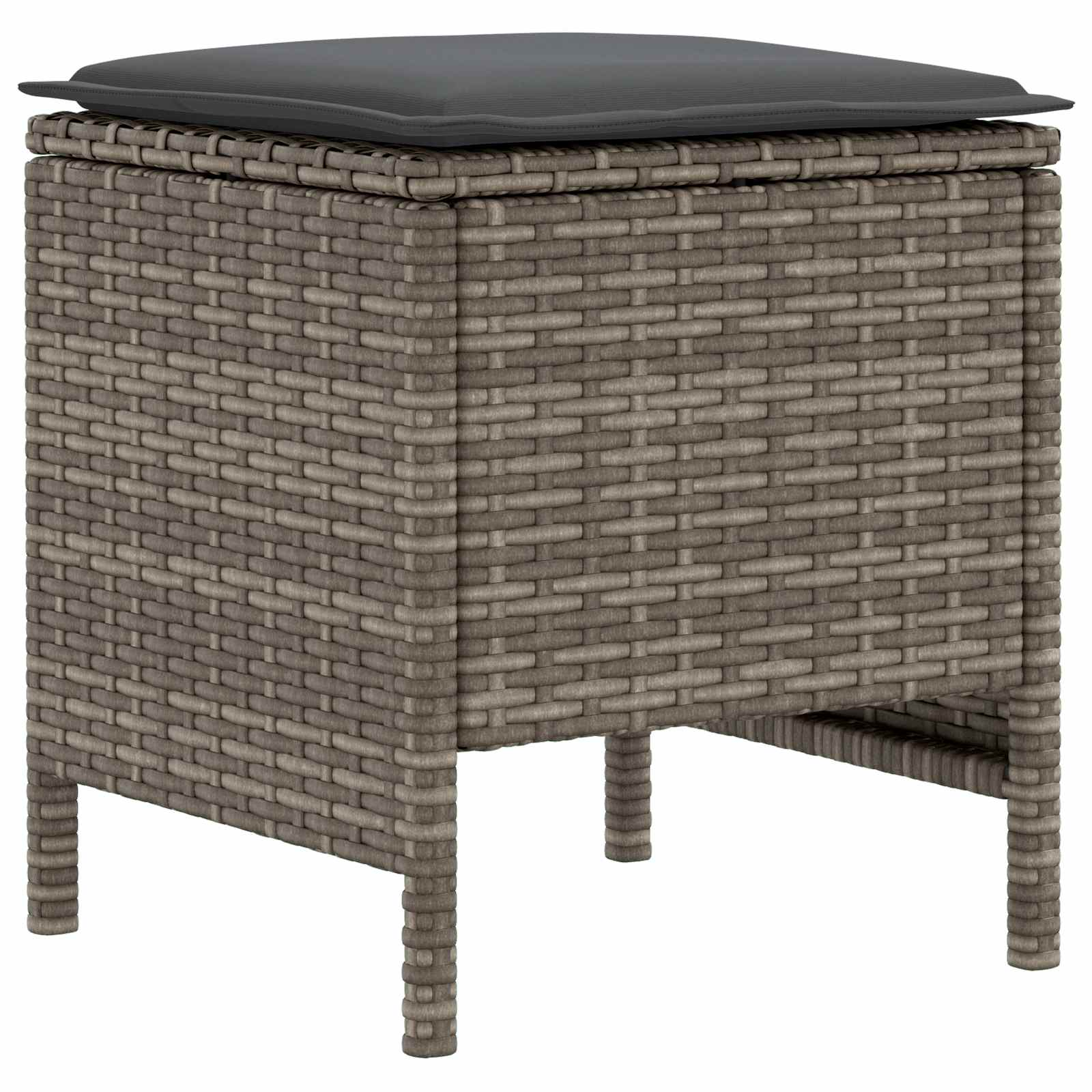 vidaXL Zestawy mebli z poduszką 7 pcs Szary i ciemnoszary Rattan PE