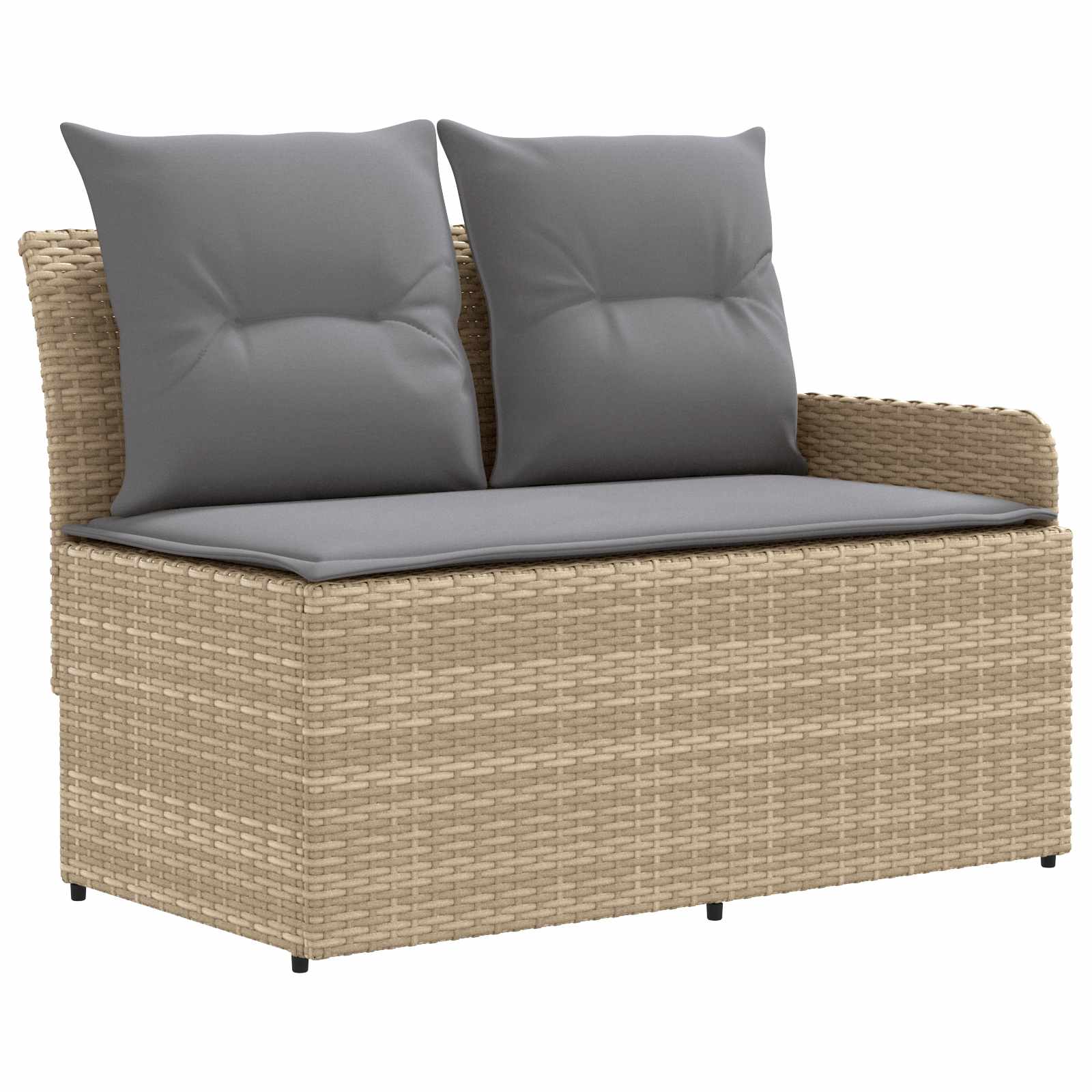 vidaXL Zestawy mebli z poduszką 7 pcs Beżowy i jasnoszary Rattan PE