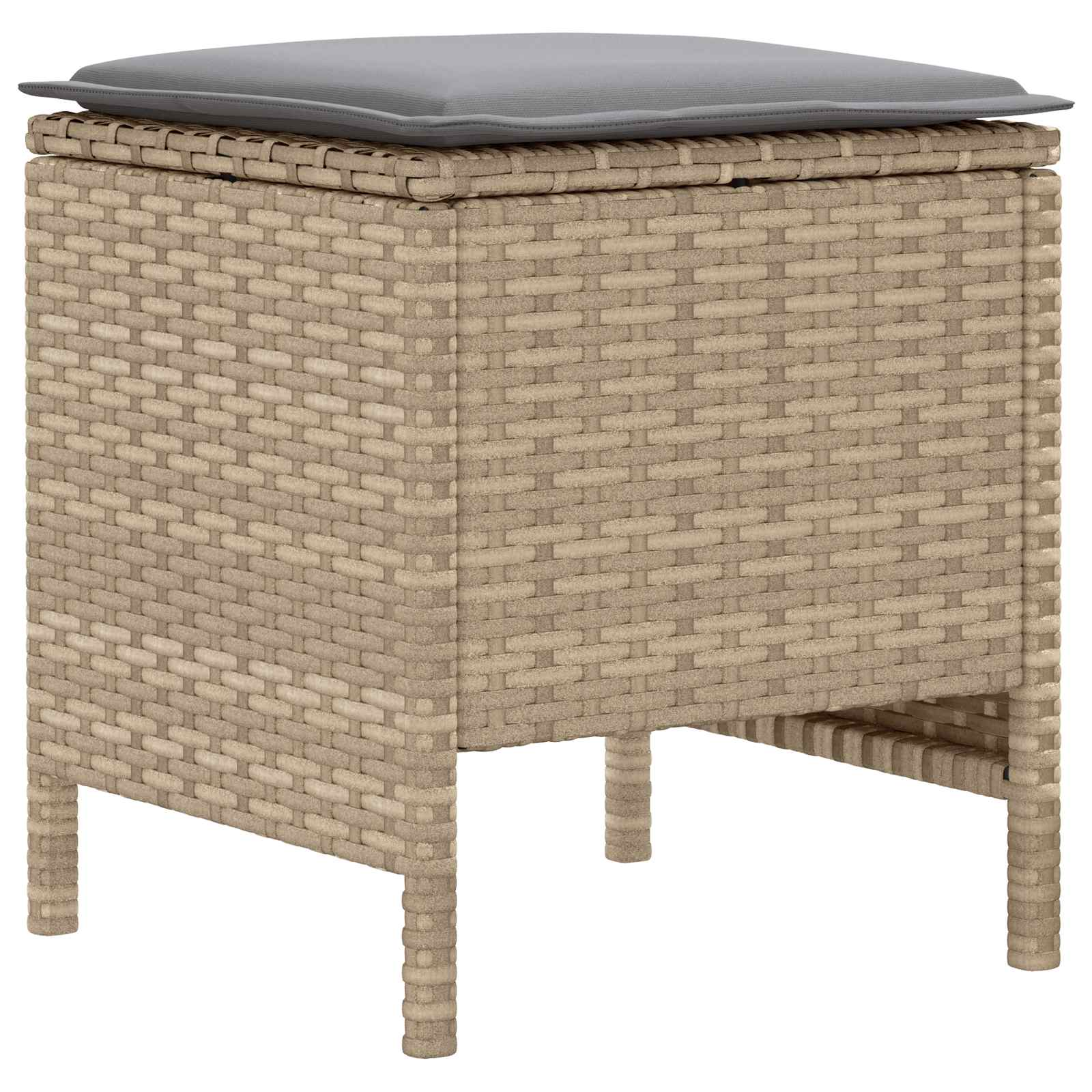 vidaXL Zestawy mebli z poduszką 7 pcs Beżowy i jasnoszary Rattan PE