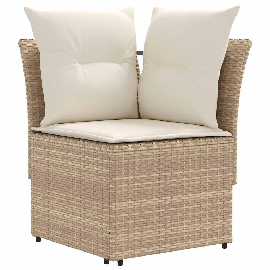 vidaXL Zestawy mebli z poduszką 7 pcs Beżowy i kremowy Rattan PE