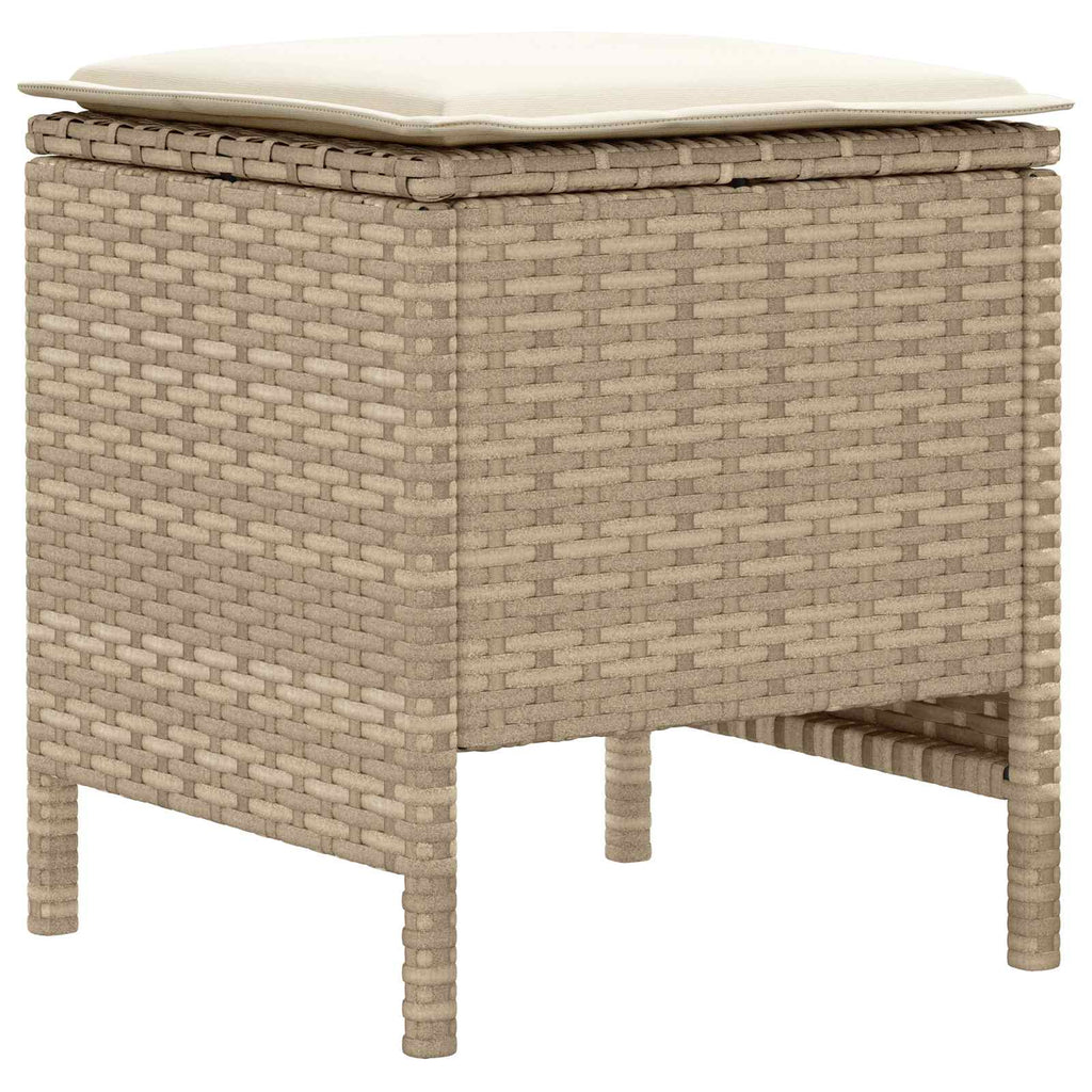 vidaXL Zestawy mebli z poduszką 7 pcs Beżowy i kremowy Rattan PE