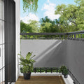 vidaXL Ekran balkonowy Jasnoszary 100 x 400 cm Materiał Oxford