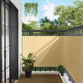vidaXL Ekran balkonowy piaskowy 110 x 600 cm Materiał Oxford