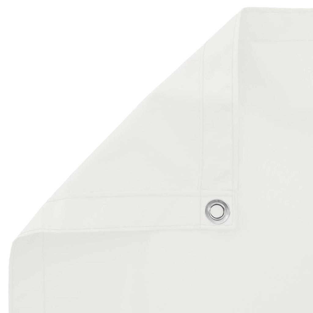 vidaXL Ekran balkonowy Biały 75 x 200 cm Aluminium Oxford powlekany PU