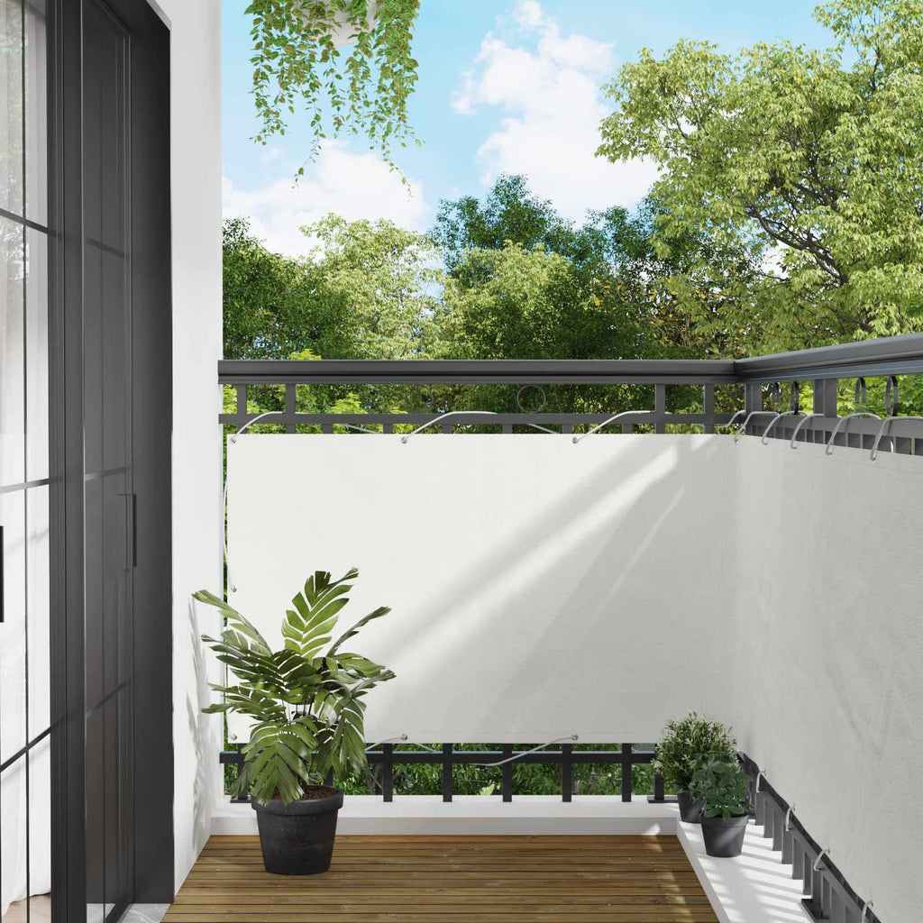 vidaXL Ekran balkonowy Biały 100 x 200 cm Materiał Oxford
