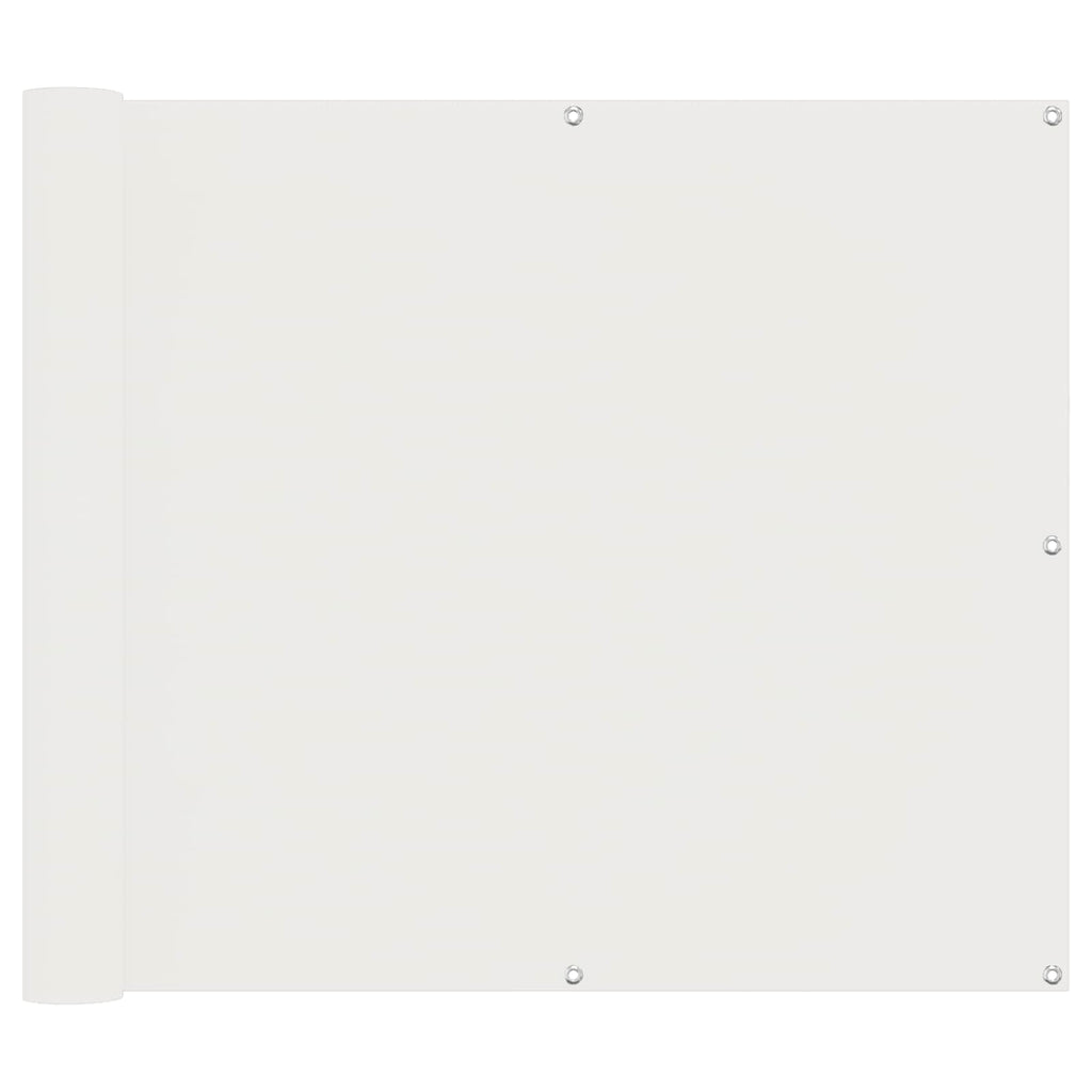 vidaXL Ekran balkonowy Biały 100 x 500 cm Materiał Oxford