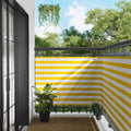 vidaXL Ekran balkonowy Żółty i Biały 110 x 600 cm Materiał Oxford