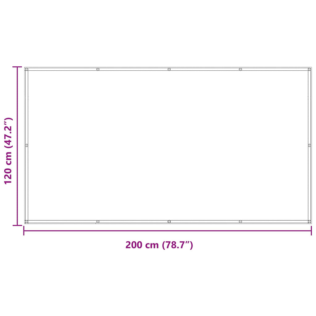 vidaXL Ekran balkonowy Żółty i Biały 120 x 200 cm