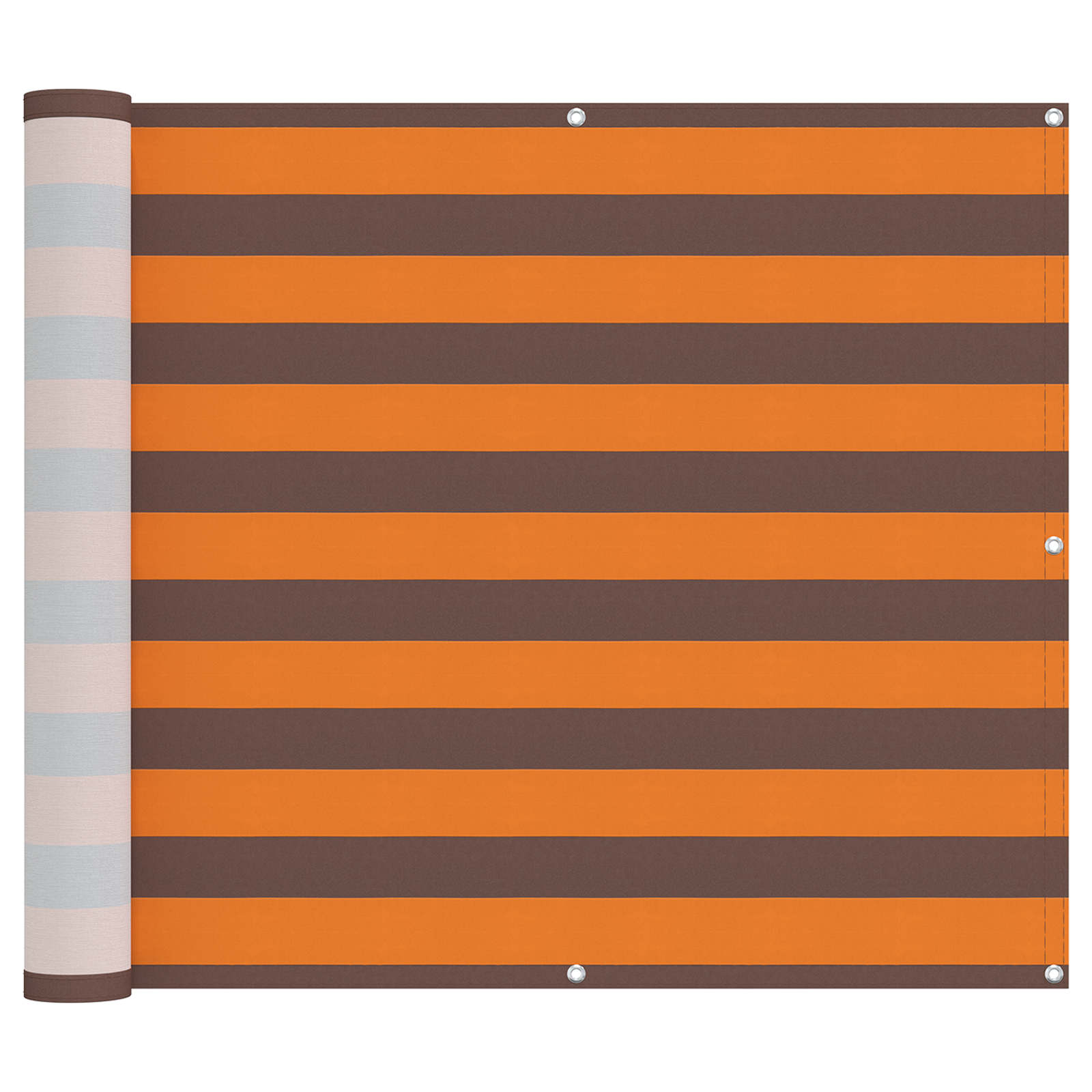 vidaXL Ekran balkonowy Pomarańczowy i brązowy 100 x 800 cm
