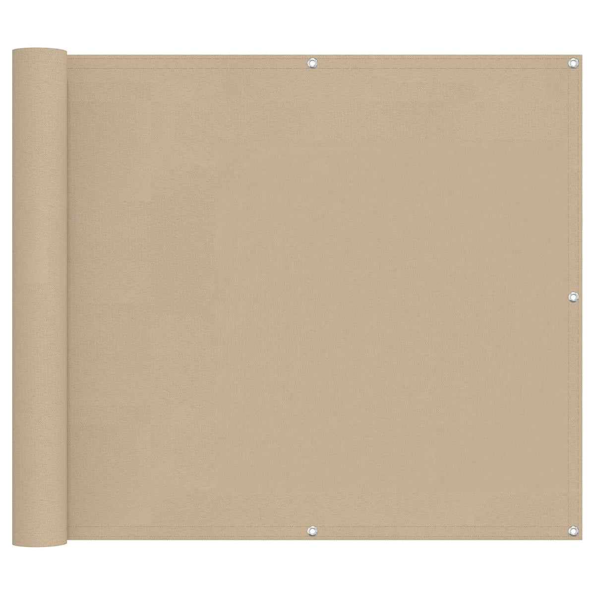 vidaXL Ekran balkonowy 100 x 500 cm Materiał Oxford Prostokątny Beżowy