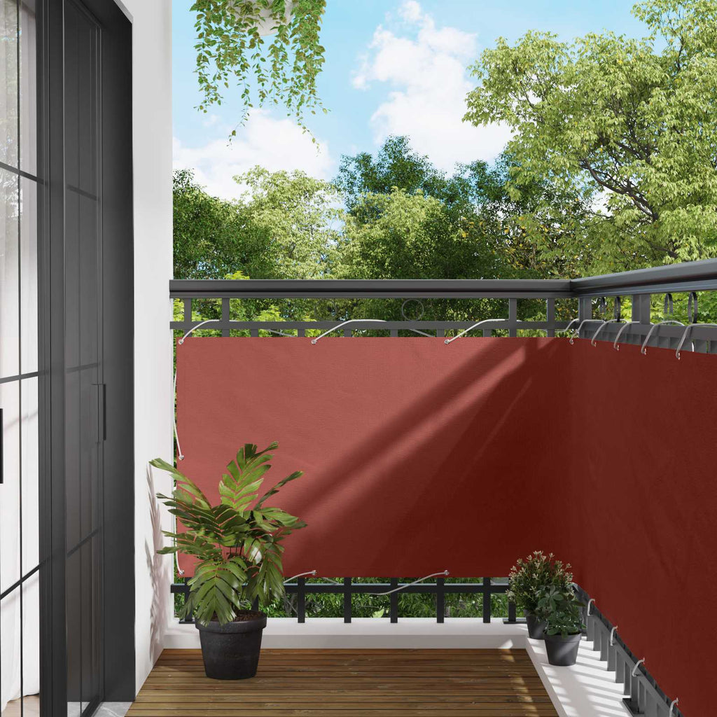 vidaXL Ekran balkonowy terakota 100 x 800 cm Materiał Oxford