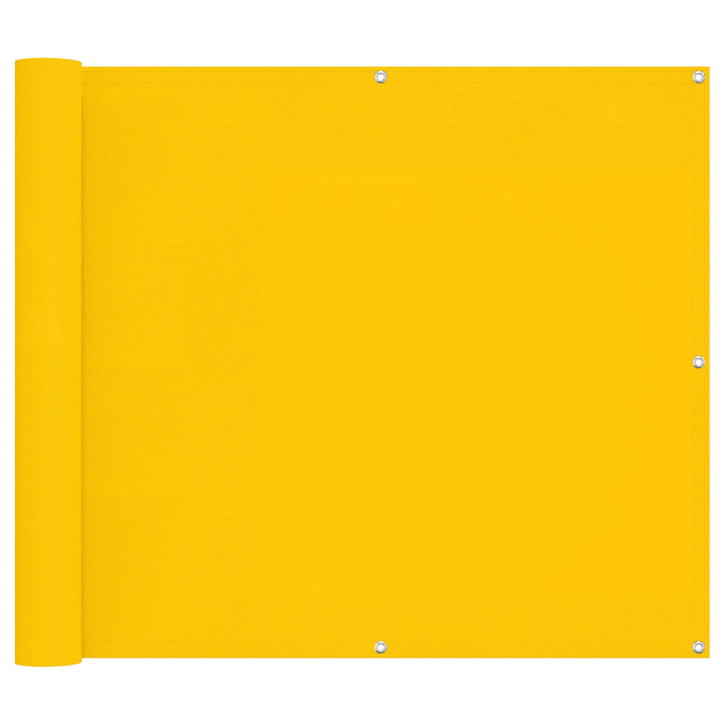 vidaXL Ekran balkonowy Żółty 100 x 600 cm Materiał Oxford