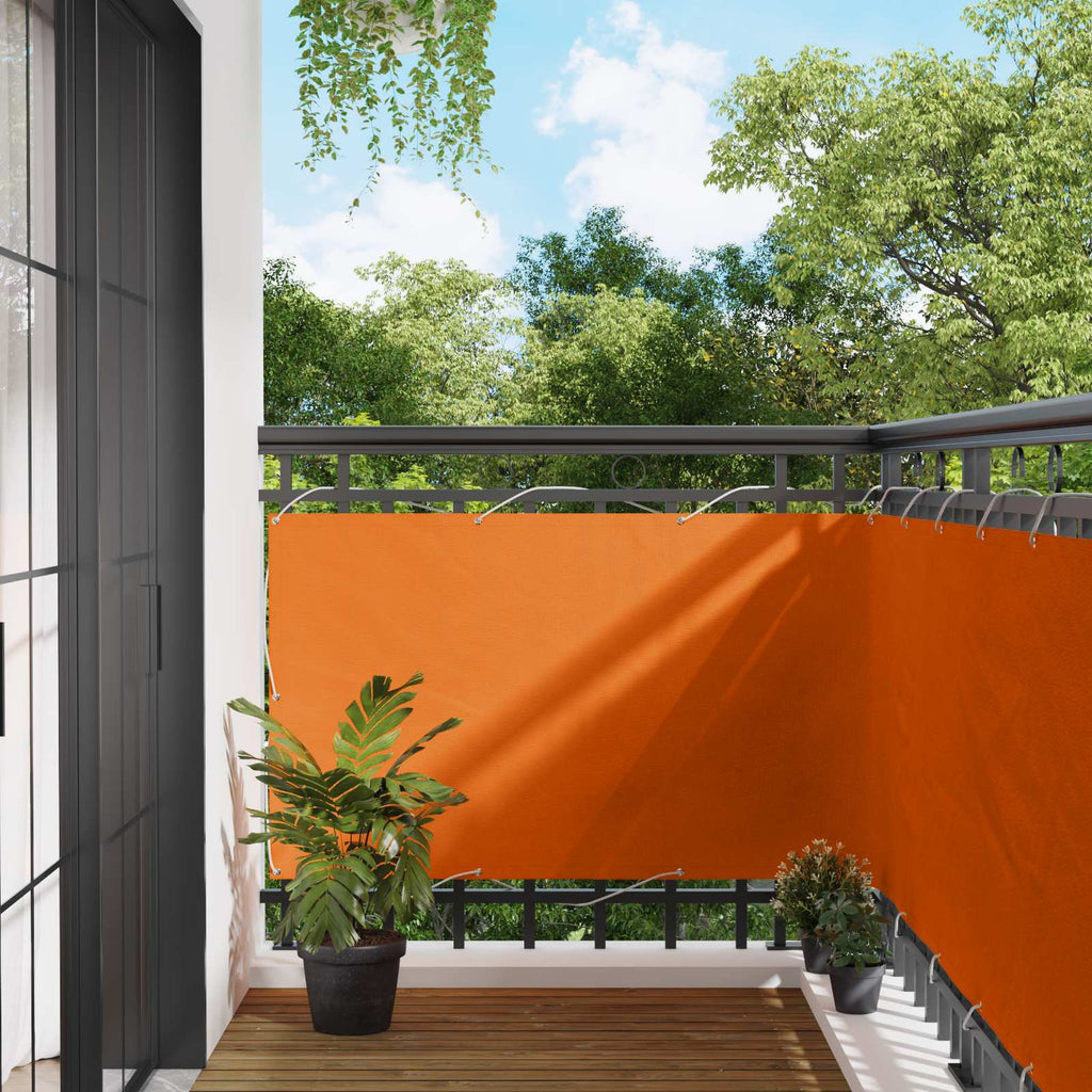 vidaXL Ekran balkonowy Pomarańczowy 100 x 500 cm Materiał Oxford
