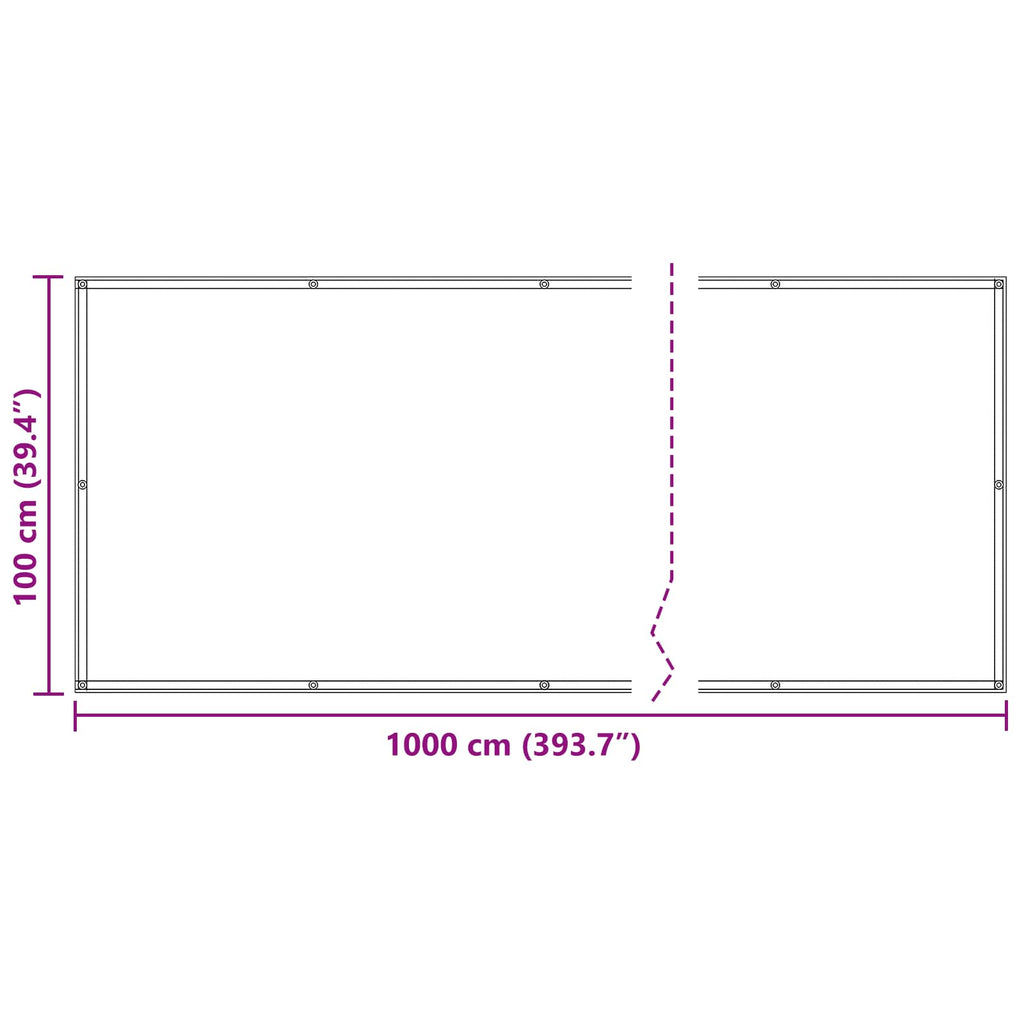 vidaXL Ekran balkonowy Pomarańczowy 100 x 1000 cm Materiał Oxford