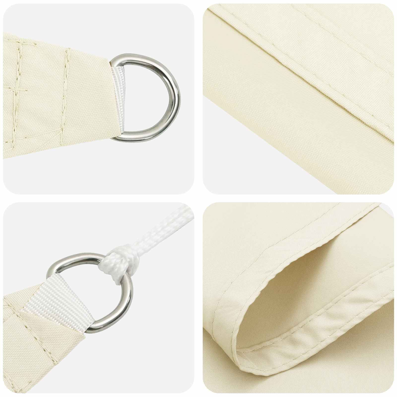 vidaXL Żagiel przeciwsłoneczny kremowy 6 x 2 m 100% poliester Oxford