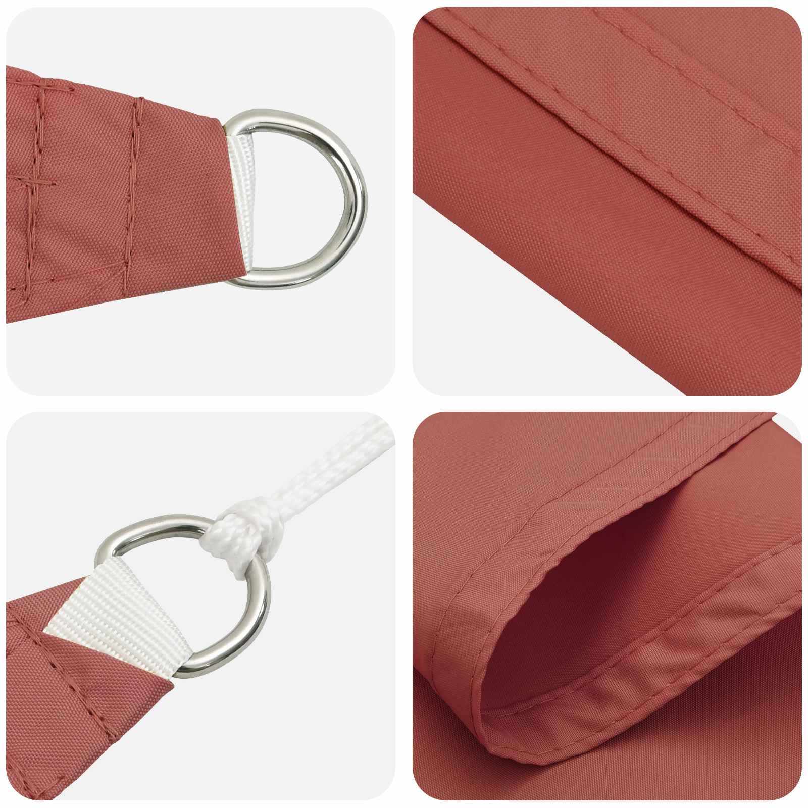 vidaXL Żagiel przeciwsłoneczny terakota 6 x 2 m 100% poliester Oxford