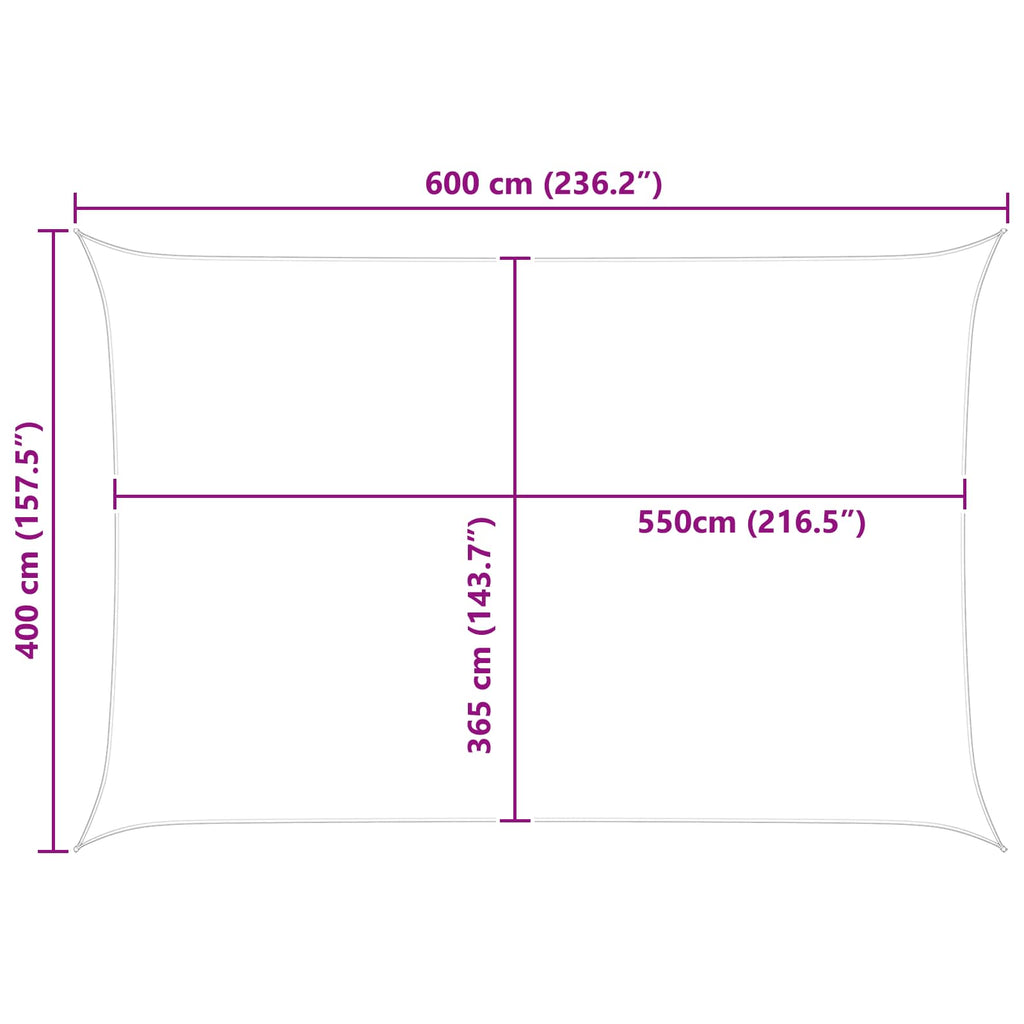 vidaXL Żagiel przeciwsłoneczny Żółty i Biały 6 x 4 m