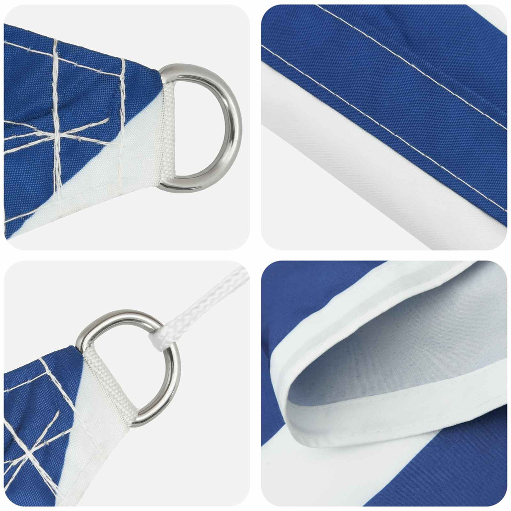 vidaXL Żagiel przeciwsłoneczny Niebieski i biały 6 x 2 m