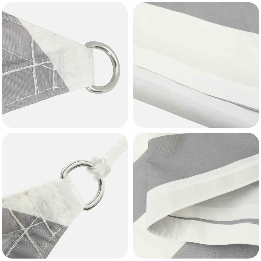 vidaXL Żagiel przeciwsłoneczny Jasnoszary i biały. 5 × 3,5 m