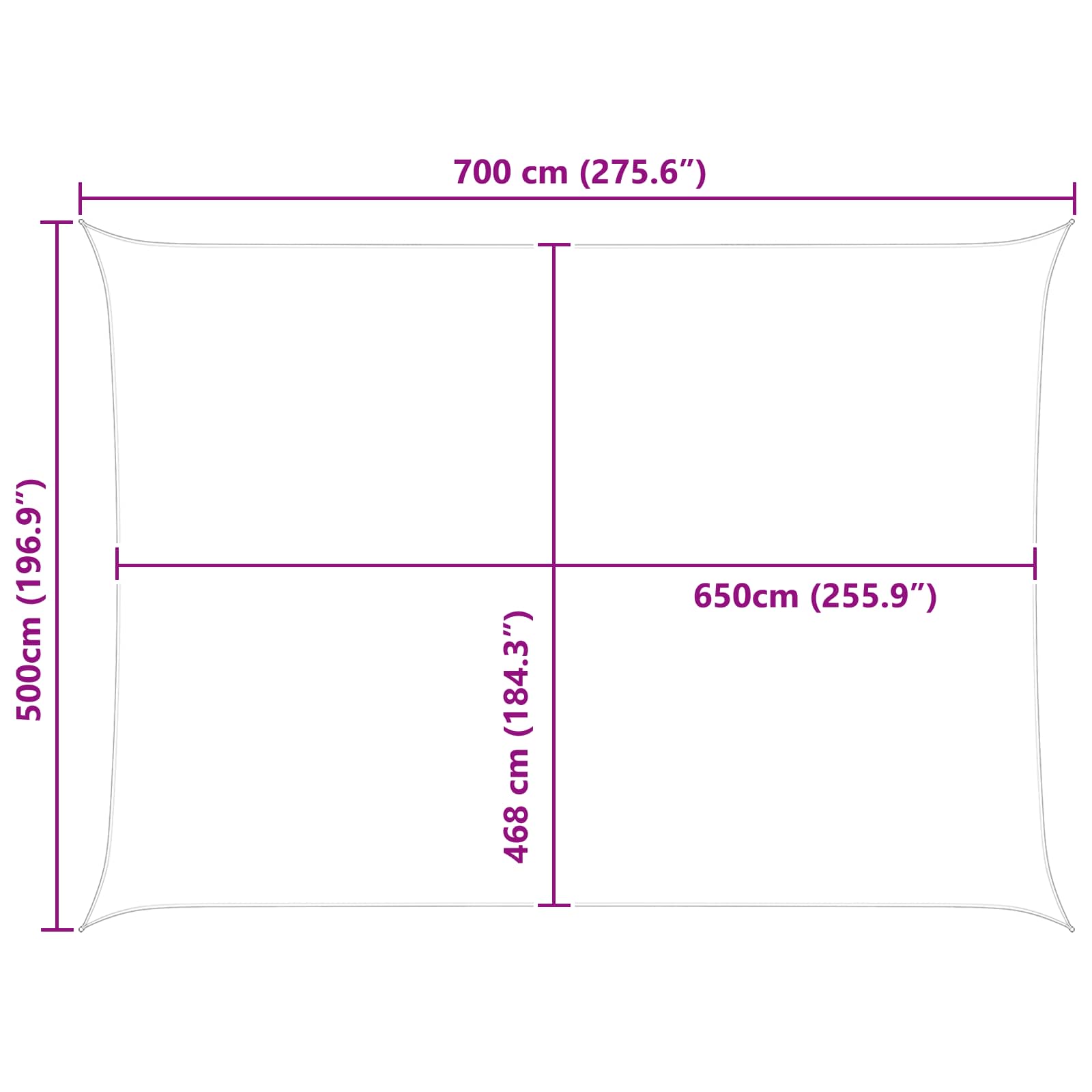 vidaXL Żagiel przeciwsłoneczny Jasnoszary i biały. 7 x 5 m