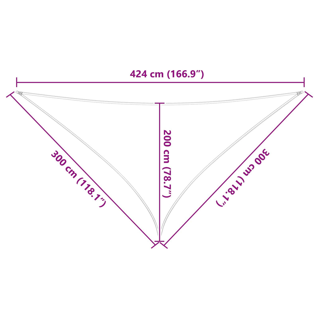 vidaXL Żagiel przeciwsłoneczny 3 x 3 x 4,24 m 100% poliester Oxford