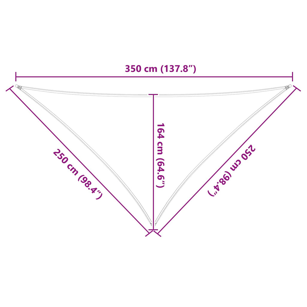 vidaXL Żagiel przeciwsłoneczny Jasnoszary i biały. 2,5 x 2,5 x 3,5 m
