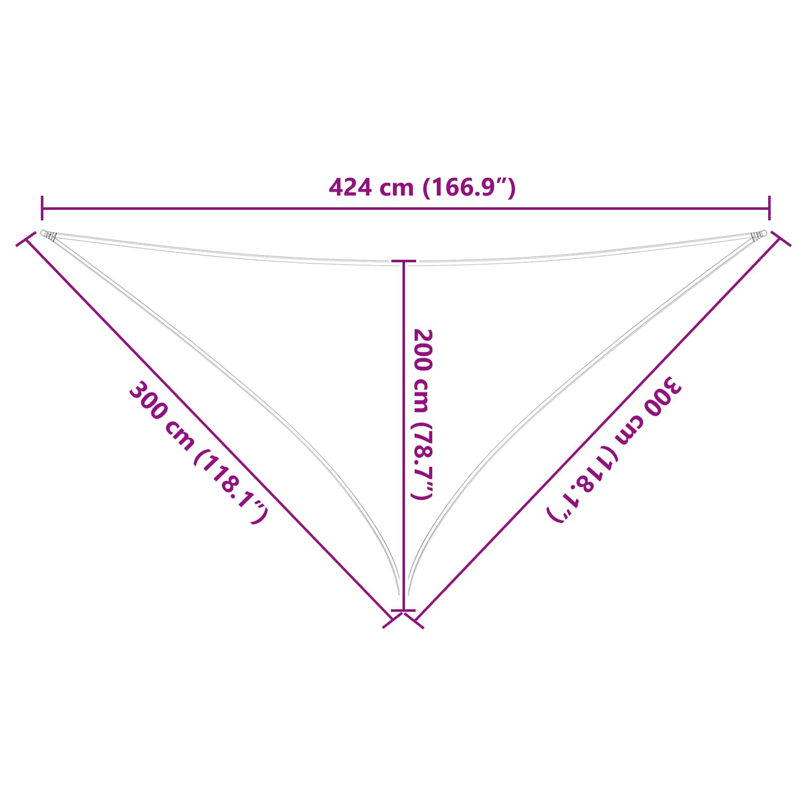vidaXL Żagiel przeciwsłoneczny Jasnoszary i biały. 3 x 3 x 4,24 m