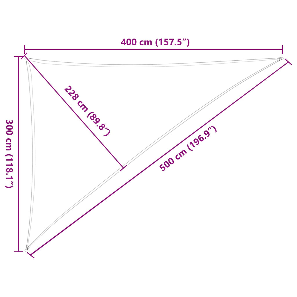 vidaXL Żagiel przeciwsłoneczny Jasnoszary i biały. 3 x 4 x 5 m