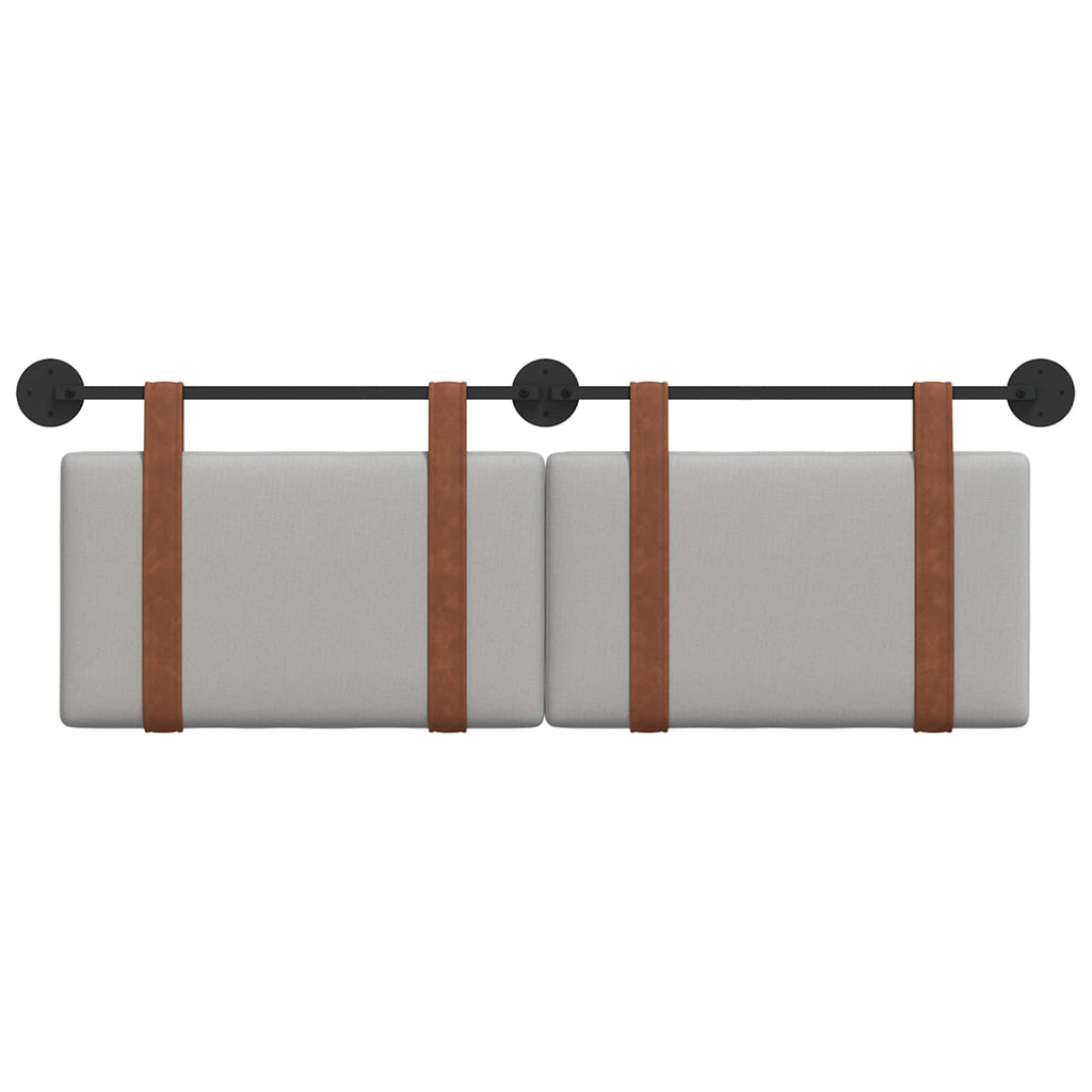vidaXL Wisząca Głowa Gładki Szary chmur 130 x 55 x 5 cm Antyczny PU