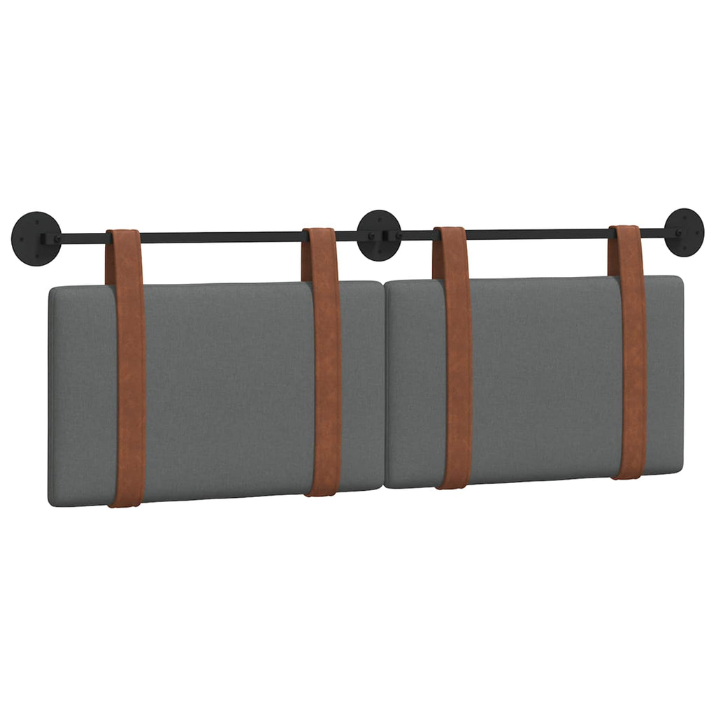 vidaXL Wisząca Głowa Gładki Ciemnoszary 130 x 55 x 5 cm Antyczny PU