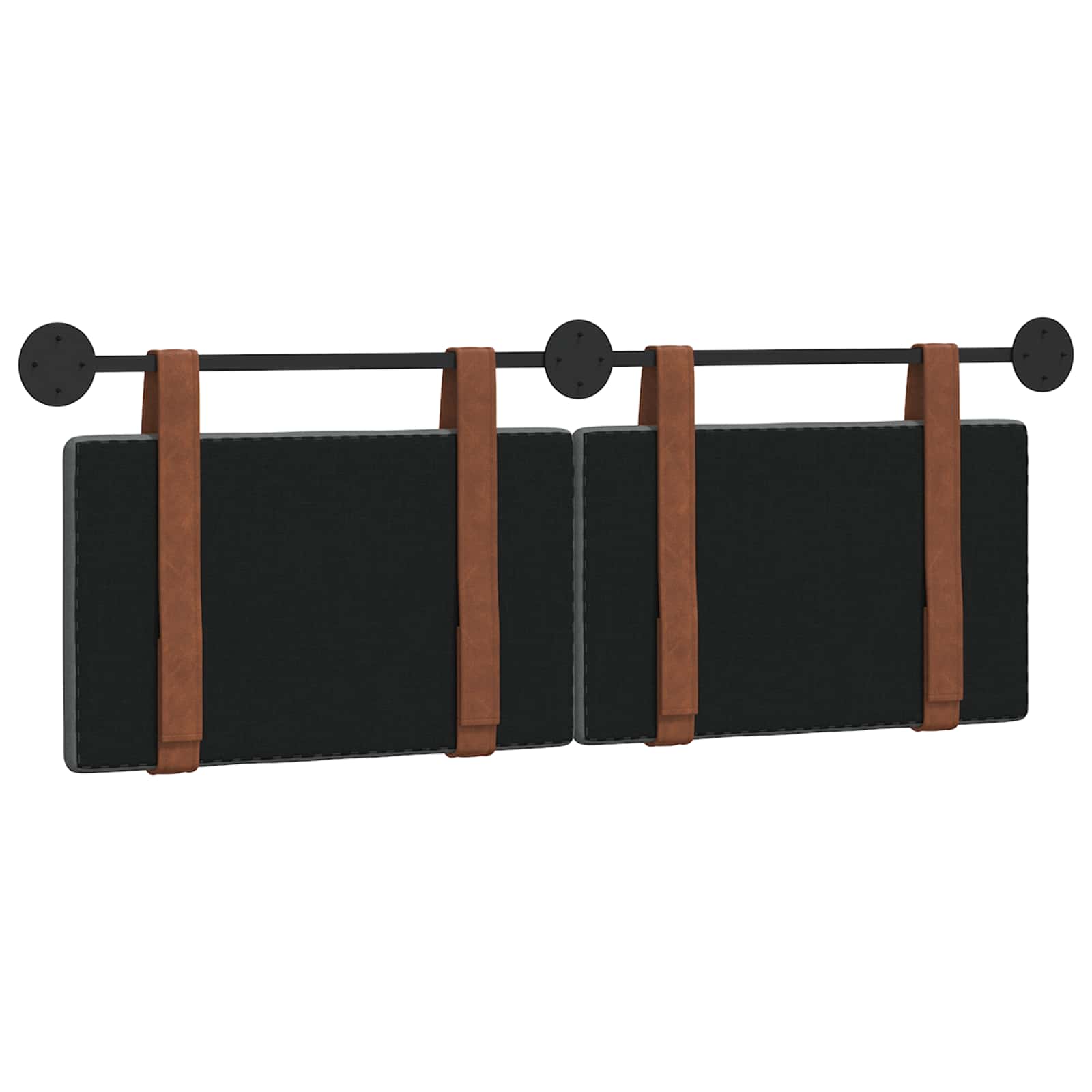 vidaXL Wisząca Głowa Gładki Ciemnoszary 130 x 55 x 5 cm Antyczny PU