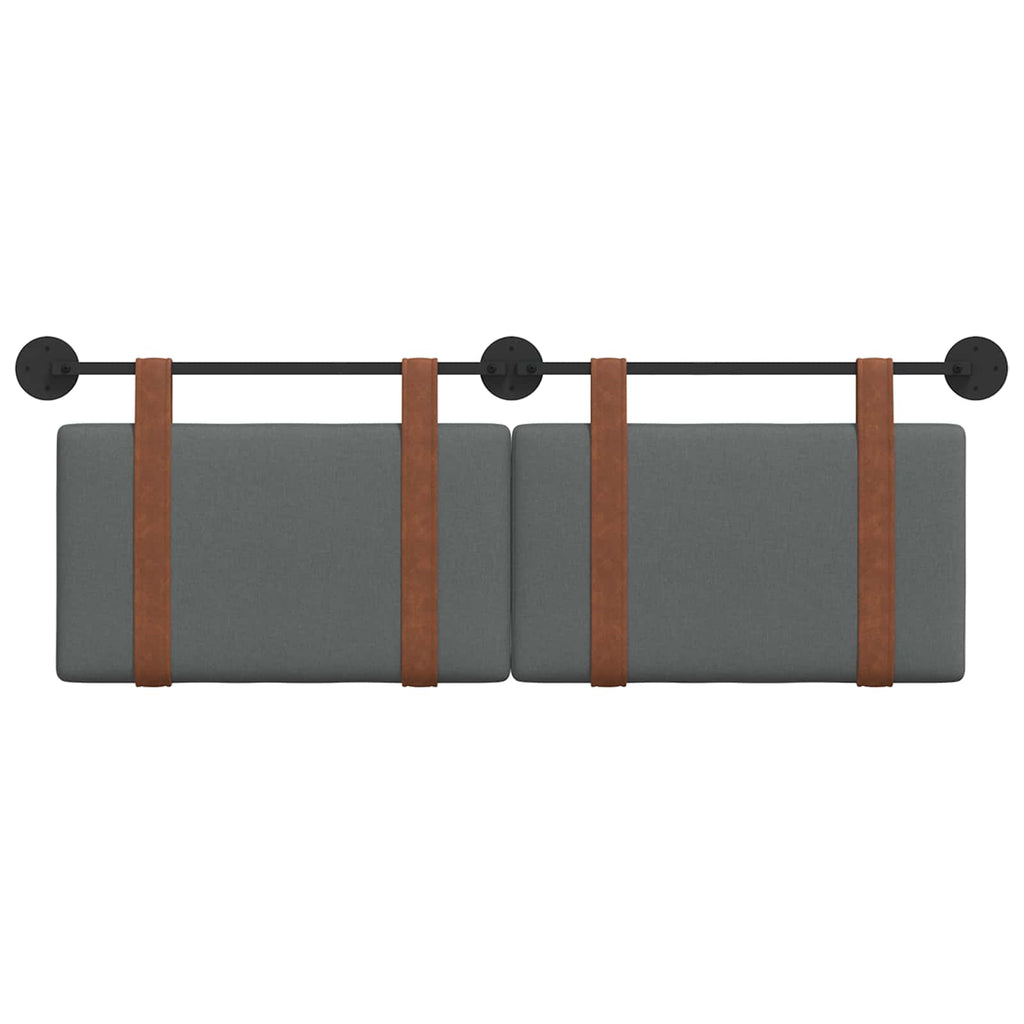 vidaXL Wisząca Głowa Gładki Ciemnoszary 130 x 55 x 5 cm Antyczny PU