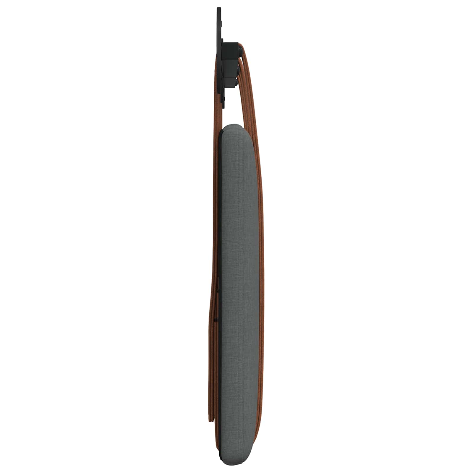 vidaXL Wisząca Głowa Gładki Ciemnoszary 130 x 55 x 5 cm Antyczny PU