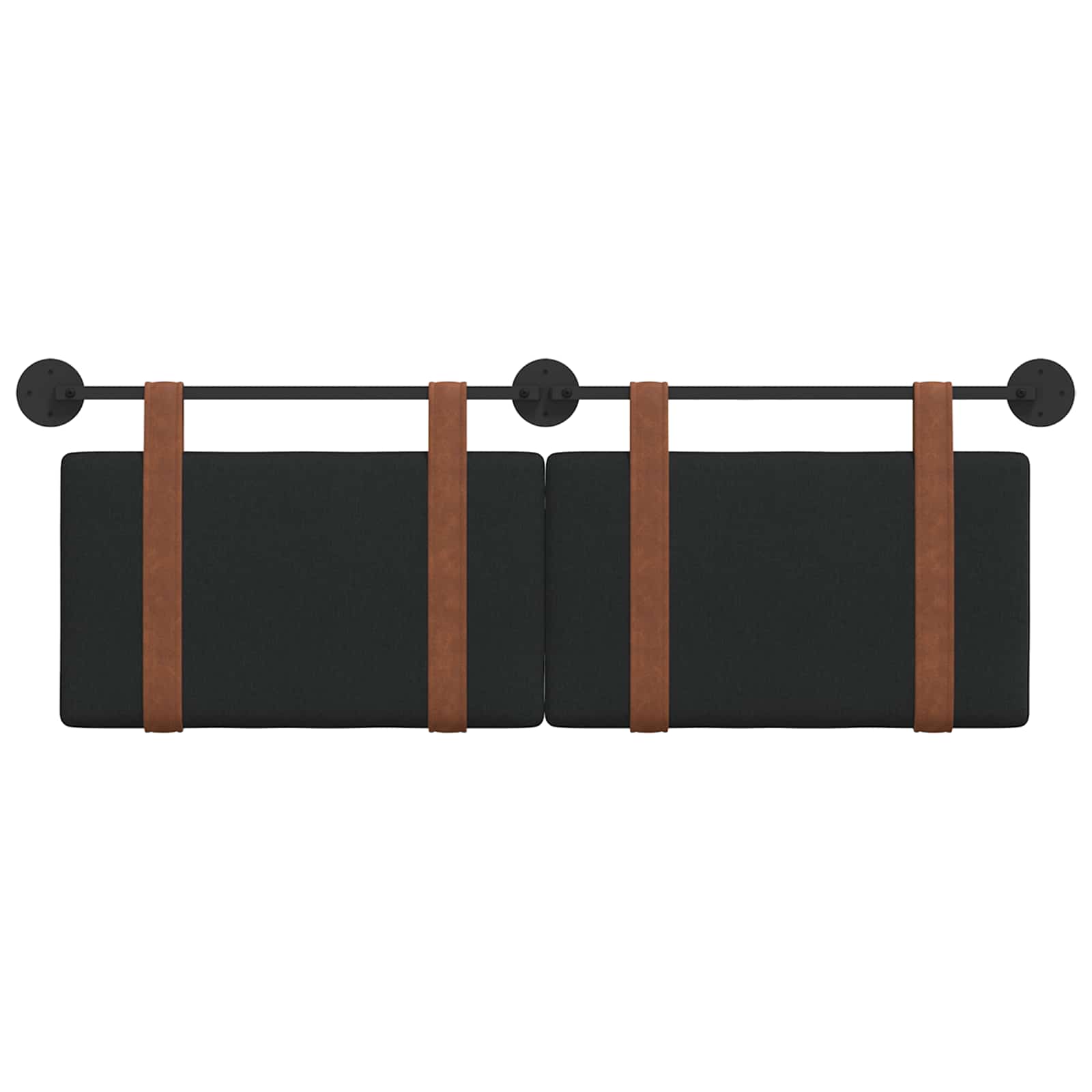 vidaXL Wisząca Głowa Gładki Czarny 130 x 55 x 5 cm Antyczny PU