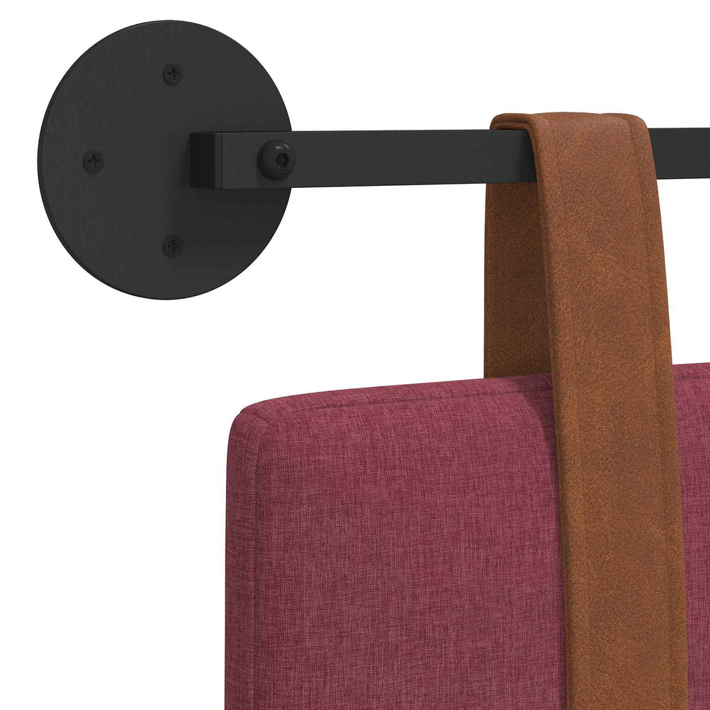 vidaXL Wisząca Głowa Gładki Czerwone wino 130 x 55 x 5 cm Antyczny PU