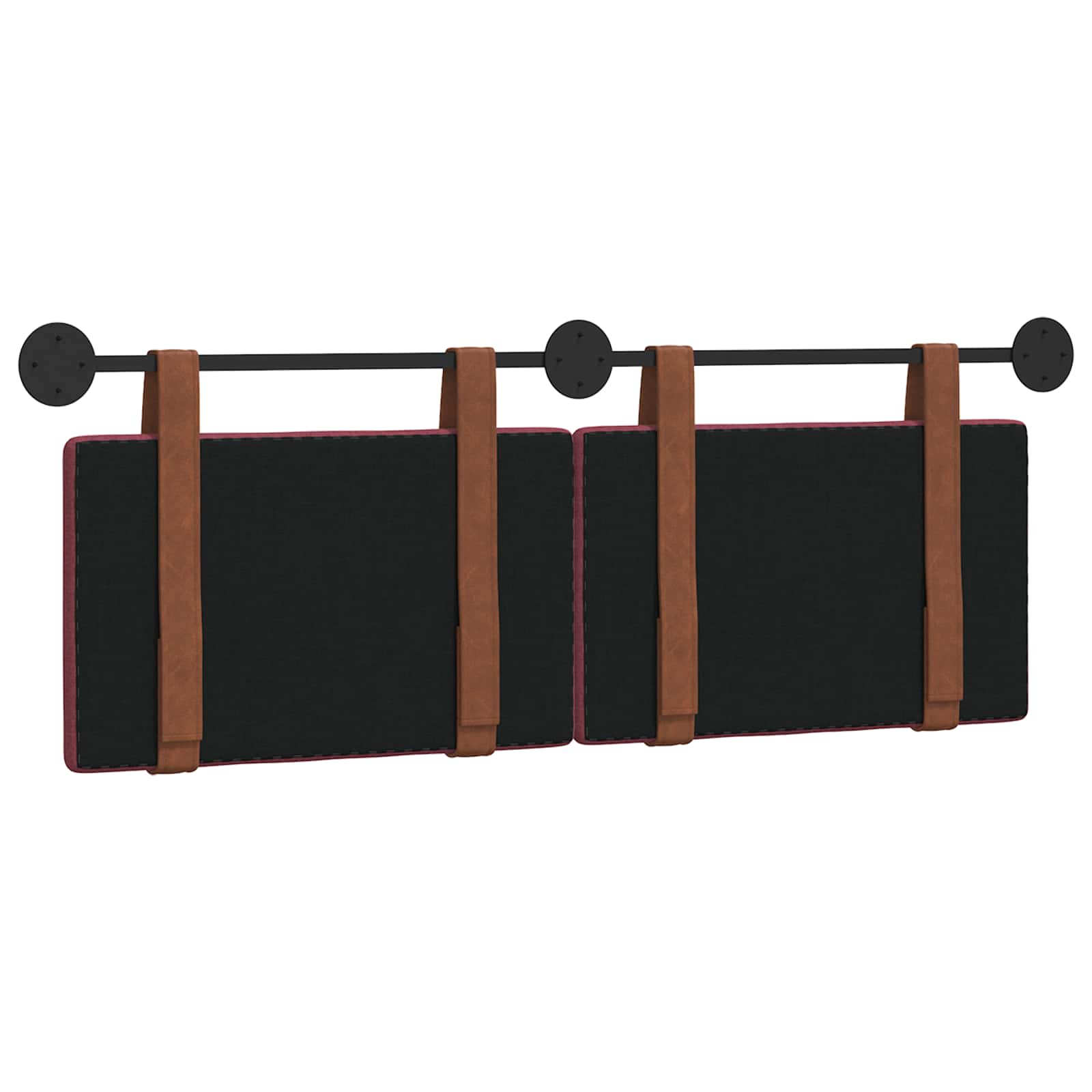 vidaXL Wisząca Głowa Gładki Czerwone wino 130 x 55 x 5 cm Antyczny PU
