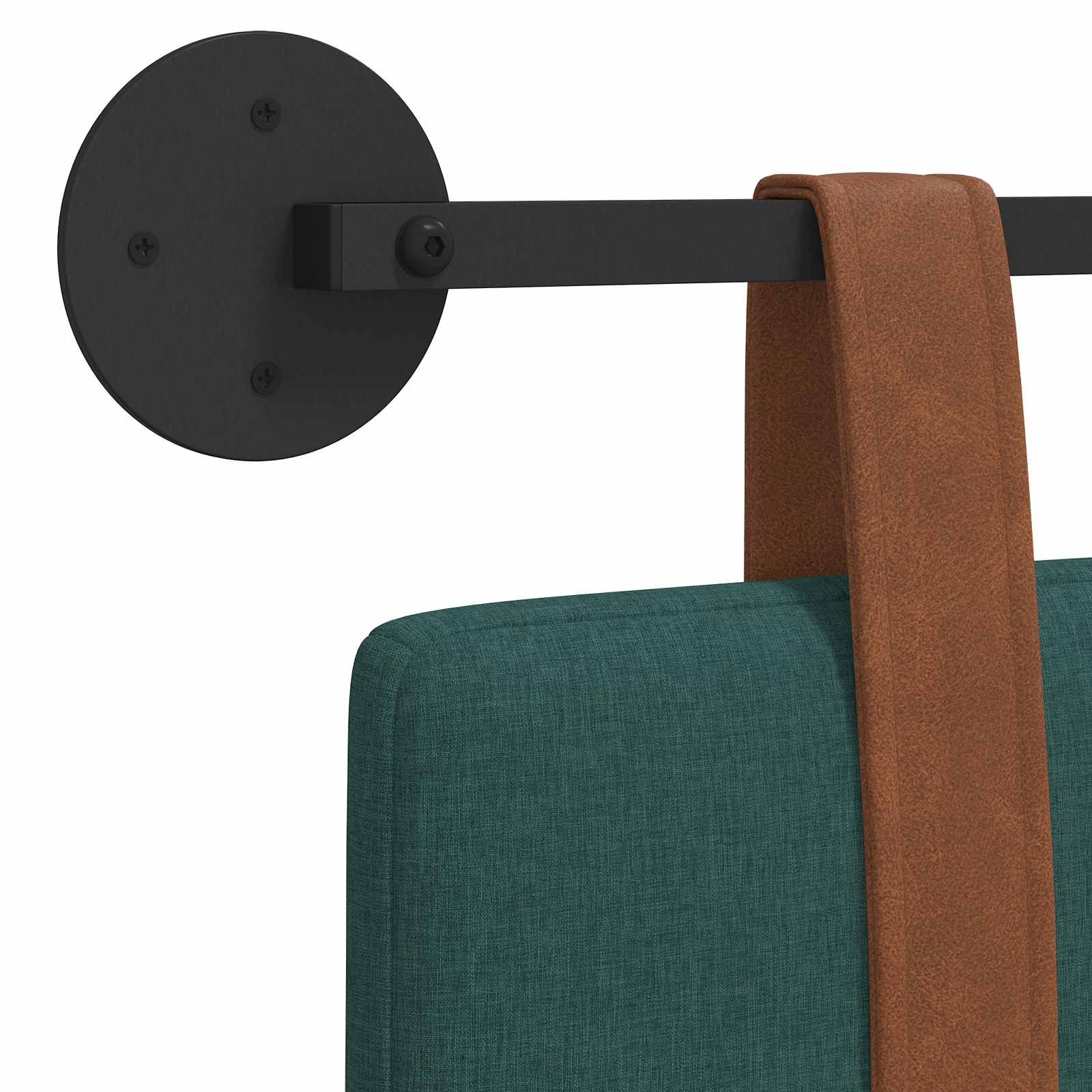 vidaXL Wisząca Głowa Gładki Ciemna zieleń 130 x 55 x 5 cm Antyczny PU