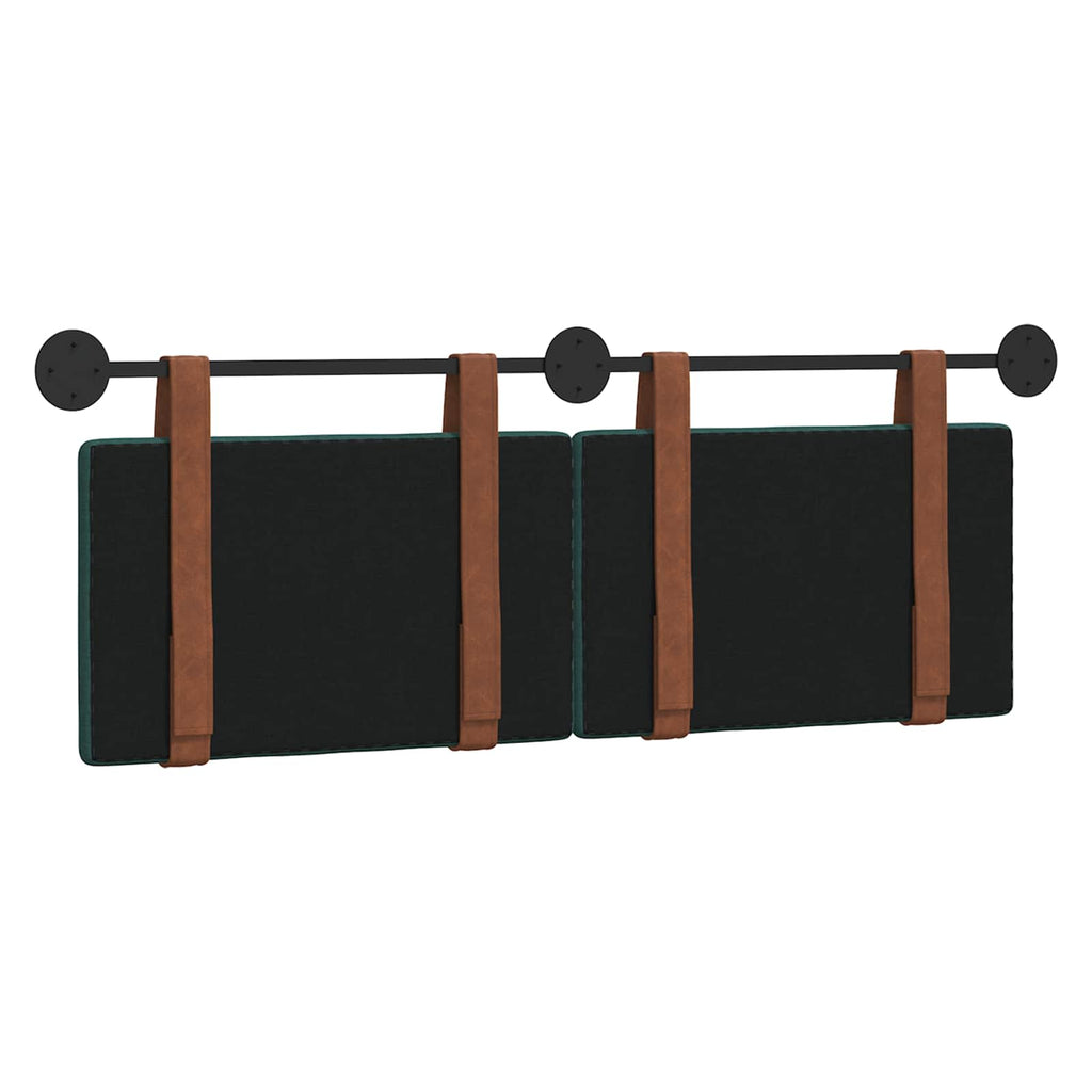 vidaXL Wisząca Głowa Gładki Ciemna zieleń 130 x 55 x 5 cm Antyczny PU