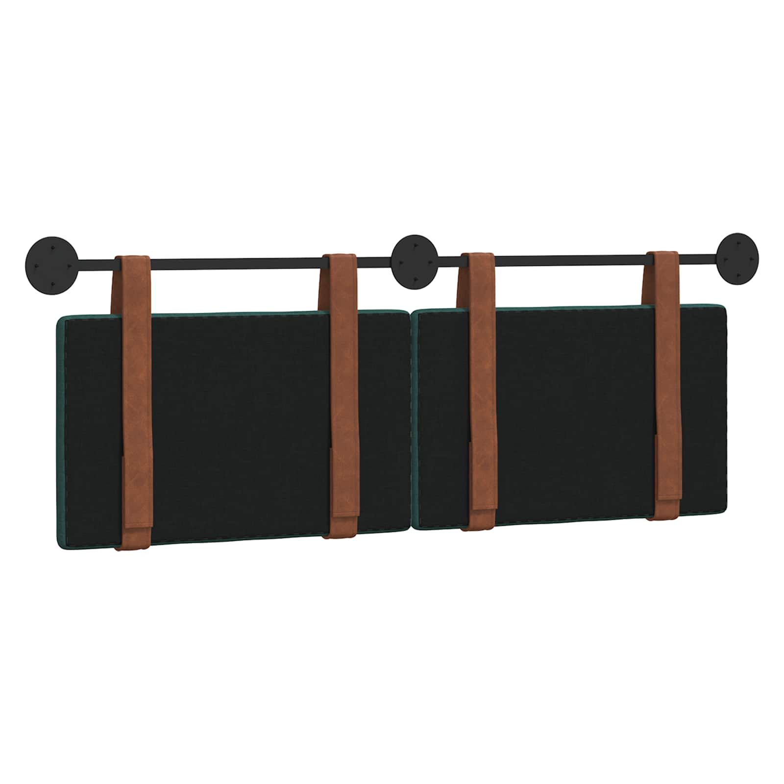 vidaXL Wisząca Głowa Gładki Ciemna zieleń 130 x 55 x 5 cm Antyczny PU