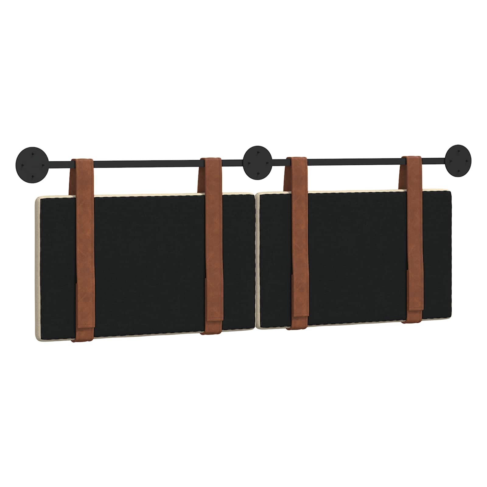 vidaXL Wisząca Głowa Gładki Kremowy 130 x 55 x 5 cm Antyczny PU
