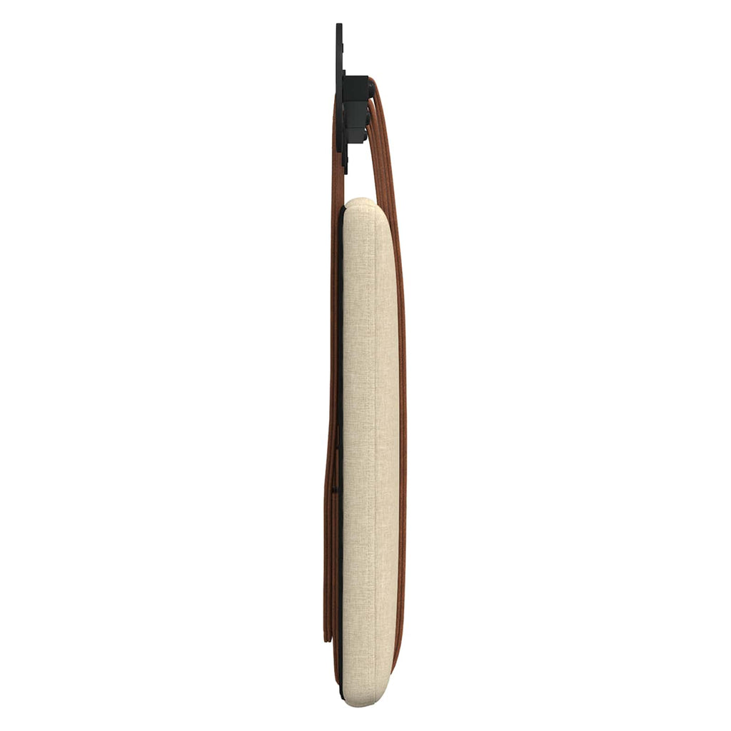 vidaXL Wisząca Głowa Gładki Kremowy 130 x 55 x 5 cm Antyczny PU